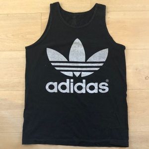 UO Adidas double logo boyfriend tank